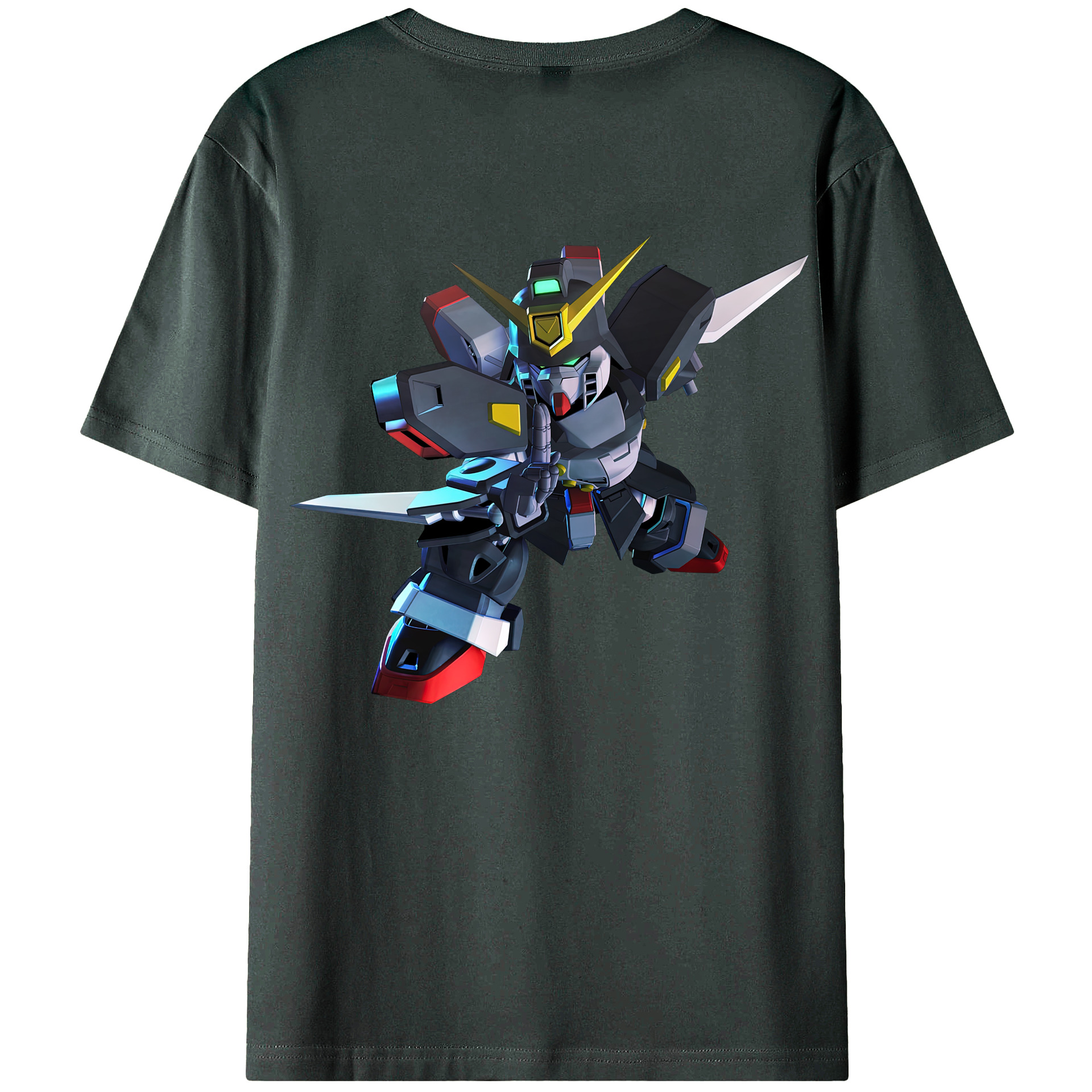 （画像用） 機動戦士ガンダム Mobile Suit Gundam 綿100％ メンズ半袖Tシャツ（バックプリント） 通気性